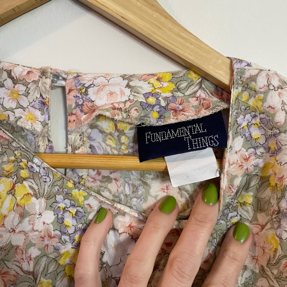 Vintage Linen Floral Top